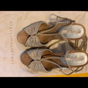 Stella McCartney high heel ankle wrap sandals